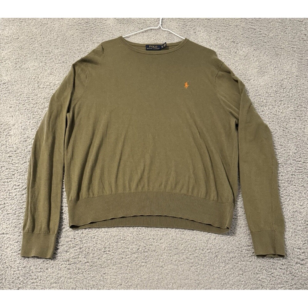 Polo Ralph Lauren Sweater Mens XL Green Little Pony Pullover